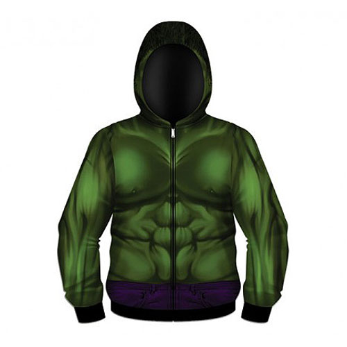 The Hulk Sublimated Costume Fleece Zip-Up Hoodie